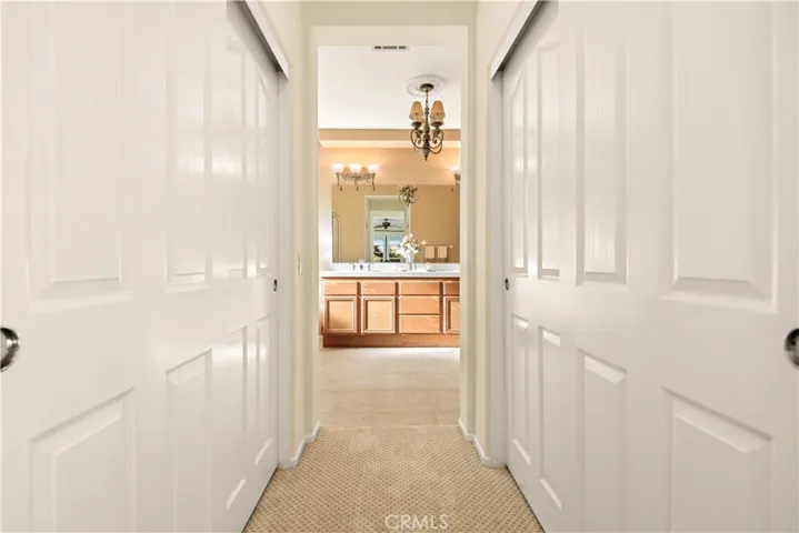 Two walk in closets in primary suite