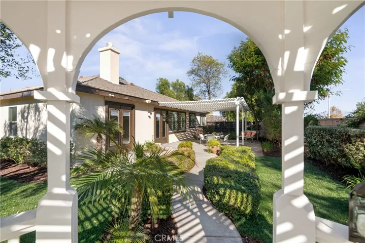 View from gazebo to house