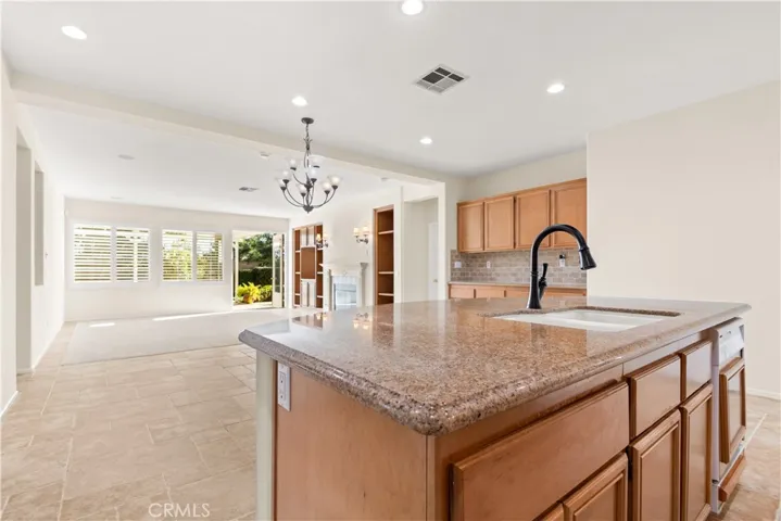 Kitchen open to family room