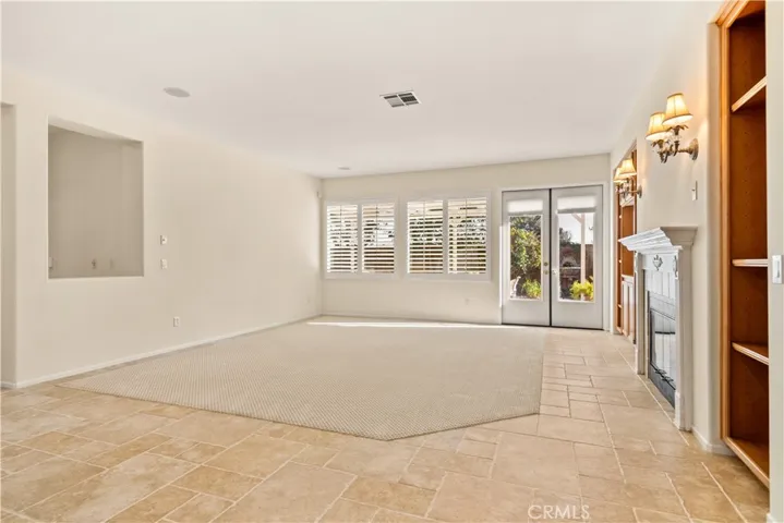 View from kitchen to family room