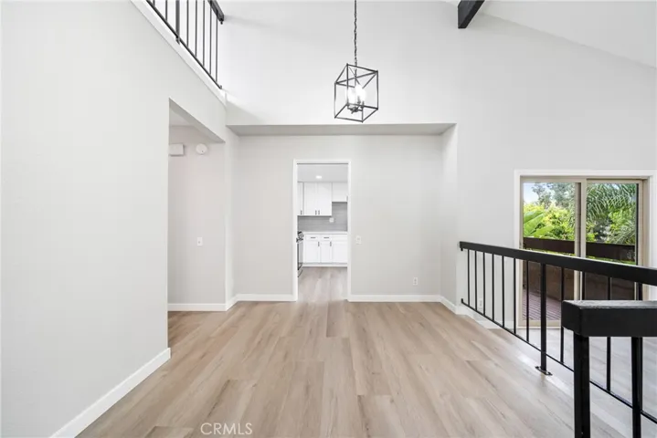 Spacious dining area with high ceilings and new everything!
