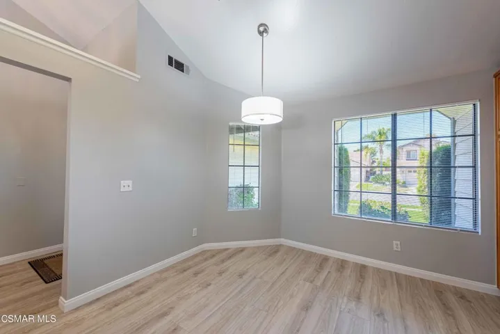 Kitchen has breakfast area
