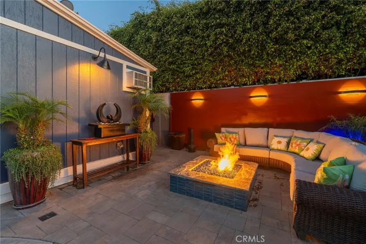 Firepit couch included.