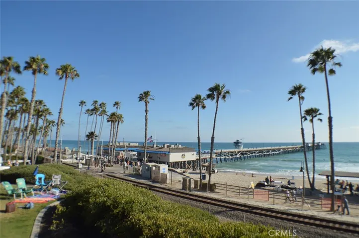 Property is just up the hill from the pier.