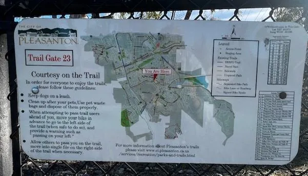 Pleasanton Trailhead Map