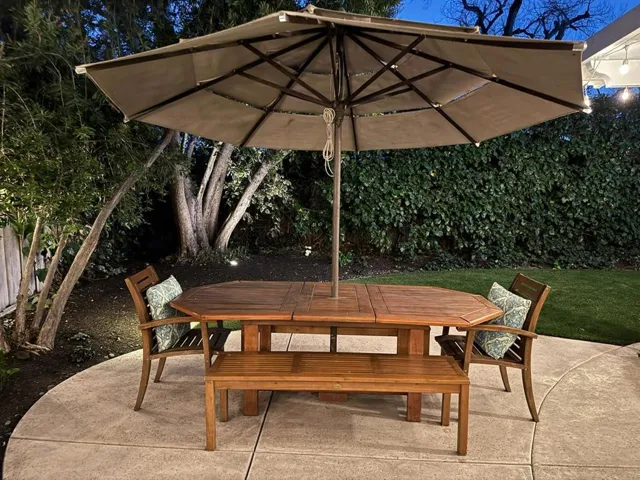 Eating area at night