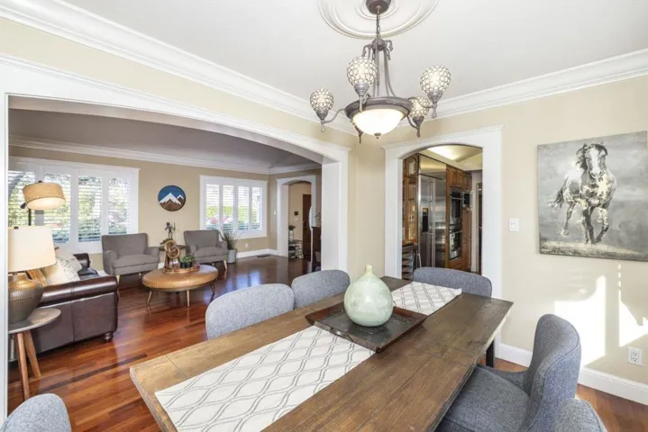 Dining Room - looking into Living Room and Kitchen