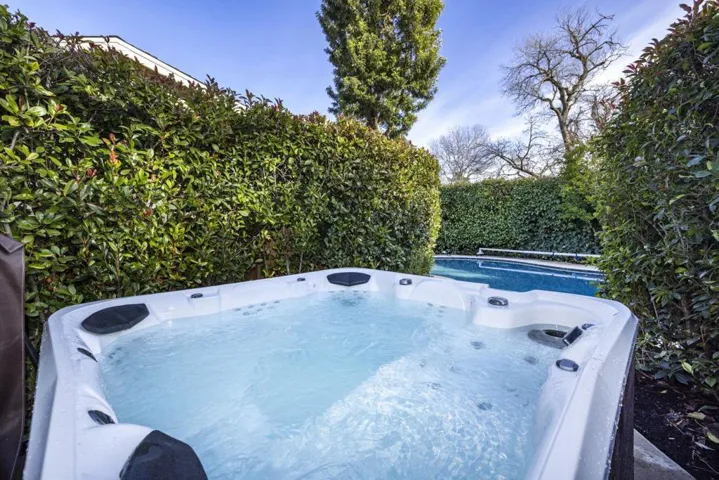 Hot Tub - surrounded by privacy hedge