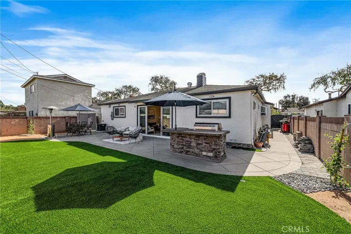 Beautifully landscaped backyard