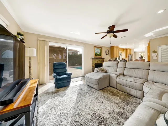Spacious Family room and Slider to the Backyard
