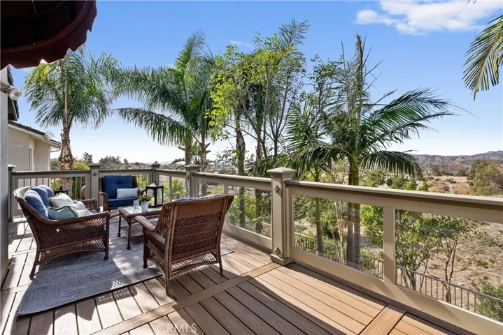 Deck off primary bedroom with panoramic views