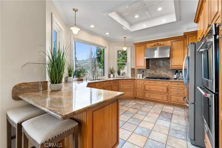 Beautiful kitchen with Maple cabinetry and Stainless Steel appliances