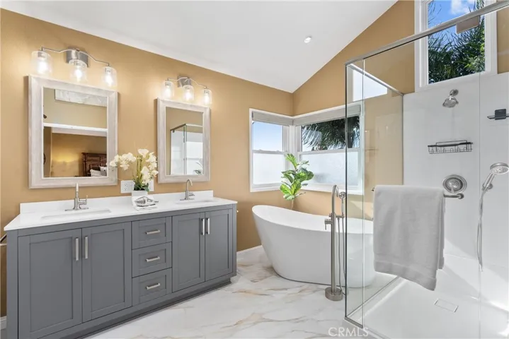 Primary bathroom recently renovated