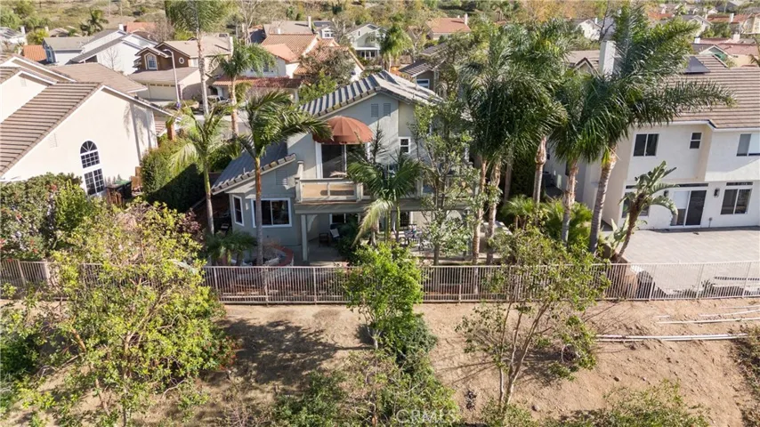 Aerial view of back of house