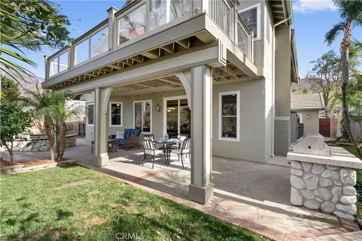 Back patio with built-in BBQ