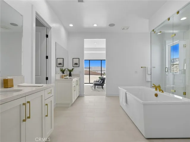 Primary Bathroom: Silverado Modern Farmhouse - Ridge Collection at Bella Vista - Photo of Homesite 66.