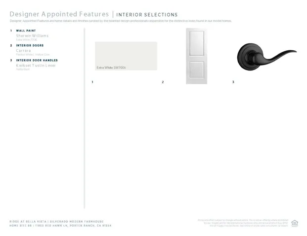 Silverado HS 66 - Ridge Collection at Bella Vista
Designer Appointed Features / Interior Selections