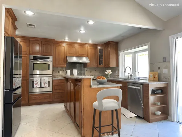 Kitchen virtually staged