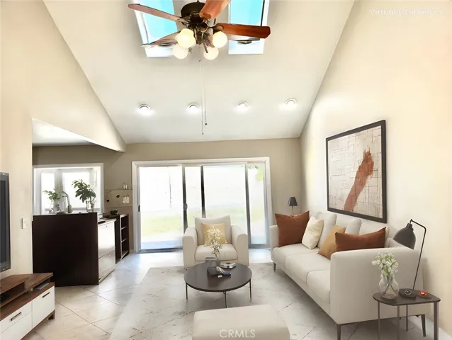 Family room Virtually staged