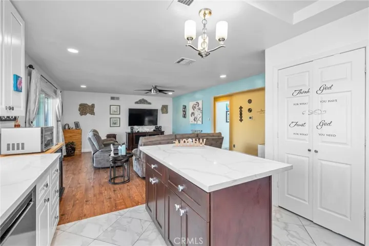 family room from the kitchen
