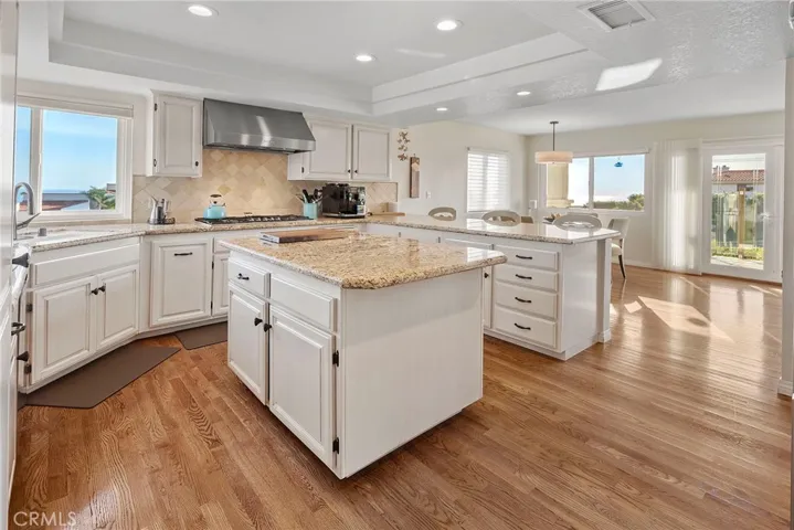 Kitchen Renovated with open flow to the breakfast area, family room and outside deck.
