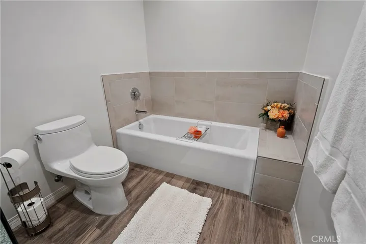 View of another great soaking tub in separate shower area.