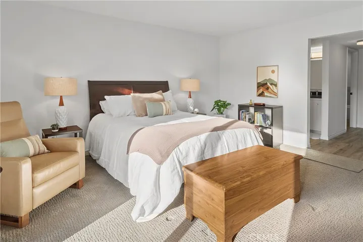 Another view of this ground level second primary bedroom. This room also has backyard access.