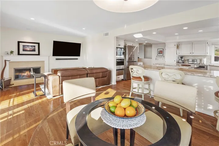 Family Room off of the kitchen with fireplace