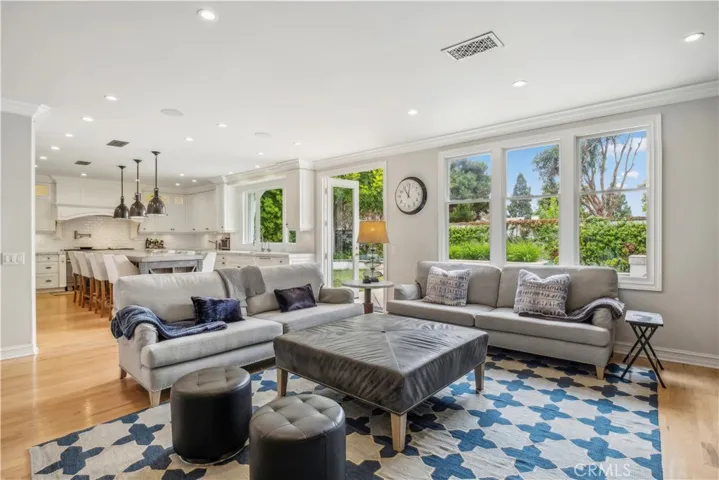 Living room opens to backyard