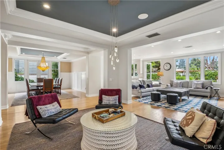 Family/sitting room opens to living and dining rooms