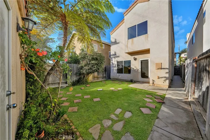 Landscaped back yard