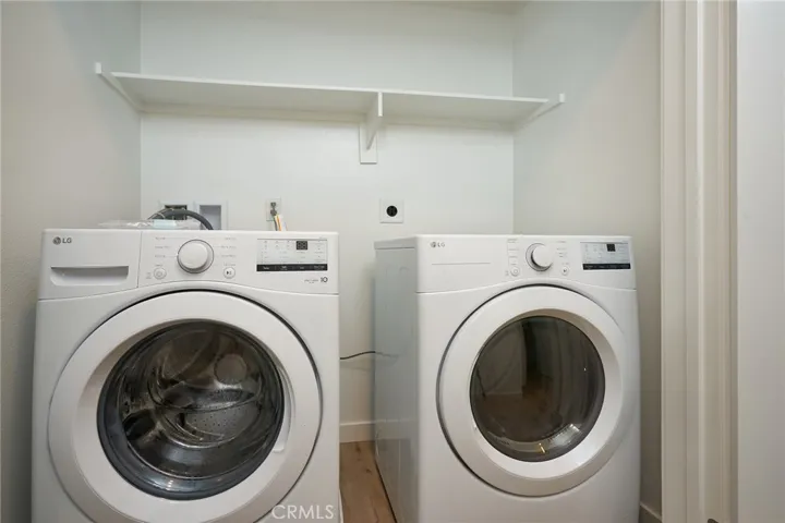 full size side by side laundry next to top floor bedroom suites