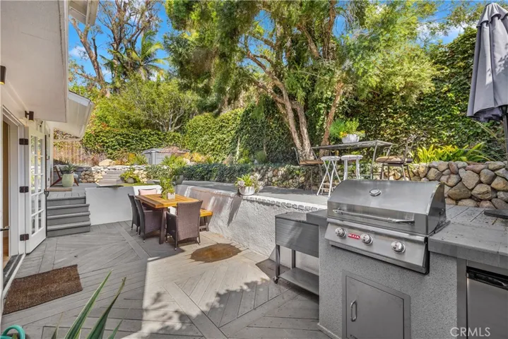 Backyard with BBQ
