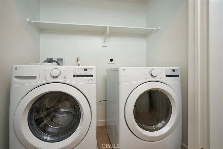full size side by side laundry next to top floor bedroom suites