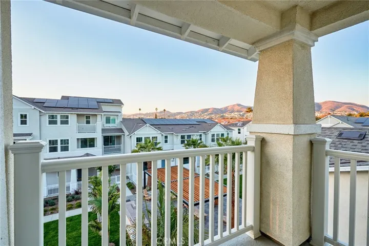 Primary suite balcony with mountain views