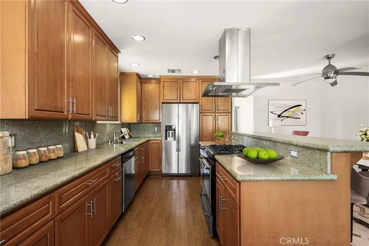 Kitchen with Stainless Appliances (Virtually Staged)