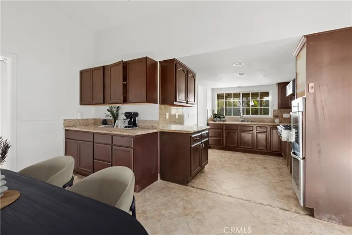 kitchen and dining area