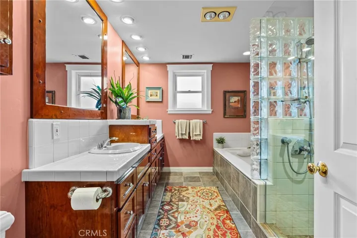 Primary Bathroom with Jetted Tub & Separate Shower