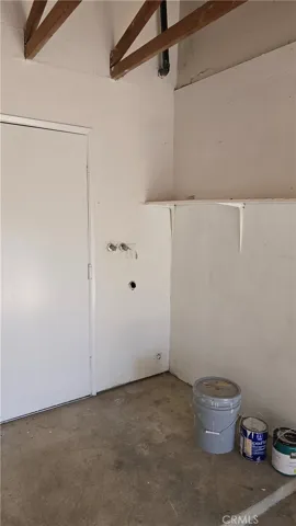 Laundry location in garage for washer and dryer