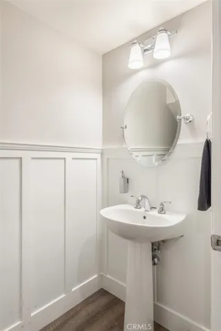 Wainscoting in downstairs half bath