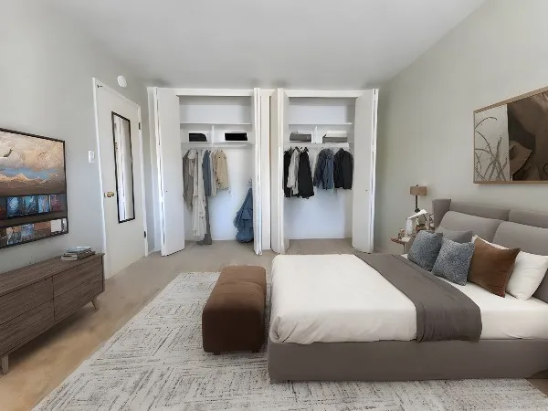 Virtual representation of Master Bedroom Closets