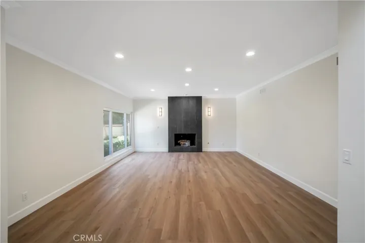 Living room with fireplace