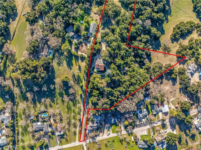 Aerial View with approximate Property Lines