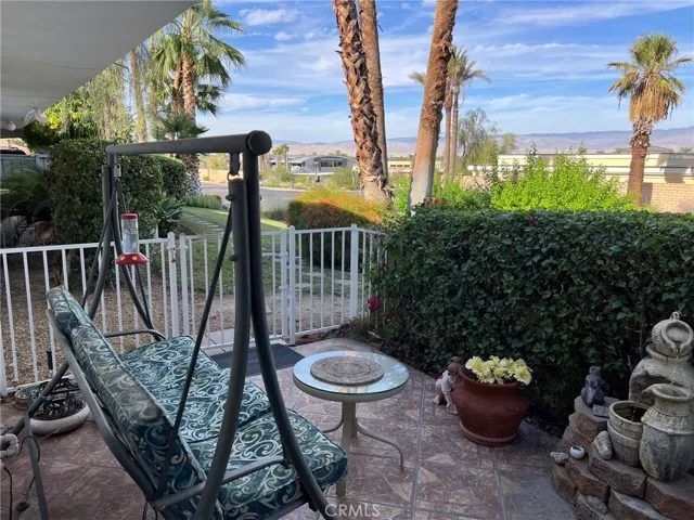 Great views from nicely tiled front patio. Great place to spend a quiet evening.