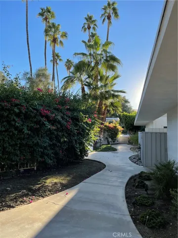 Walkway leading to the pool.