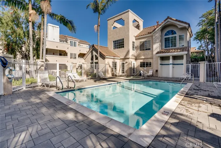 community pool with spa
