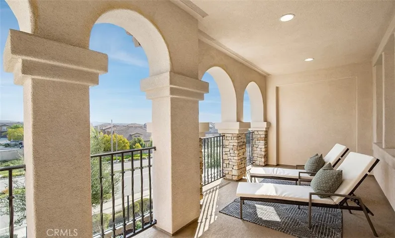 Balcony with City Light Views