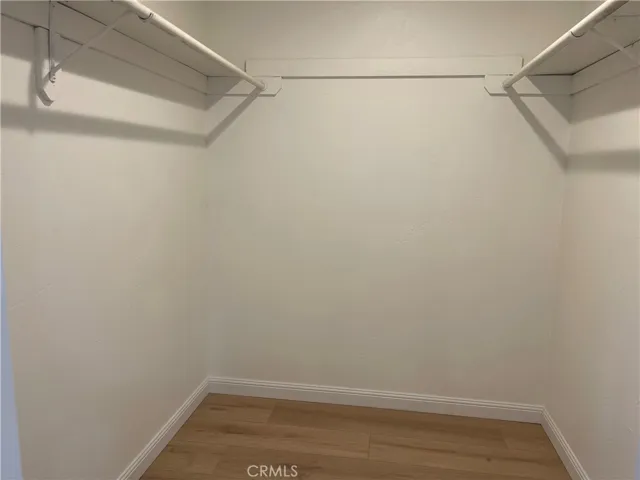 Walk in closet in master bedroom