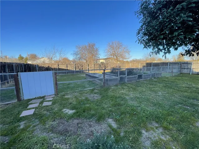 Raised garden bed area.
