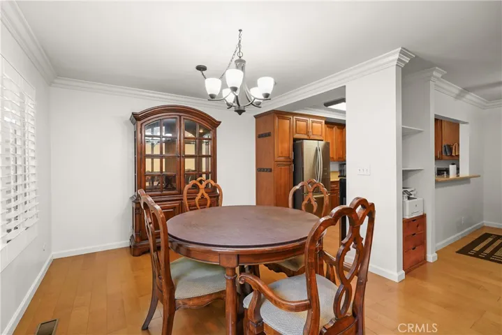 Dining area adjacent to the kitchen